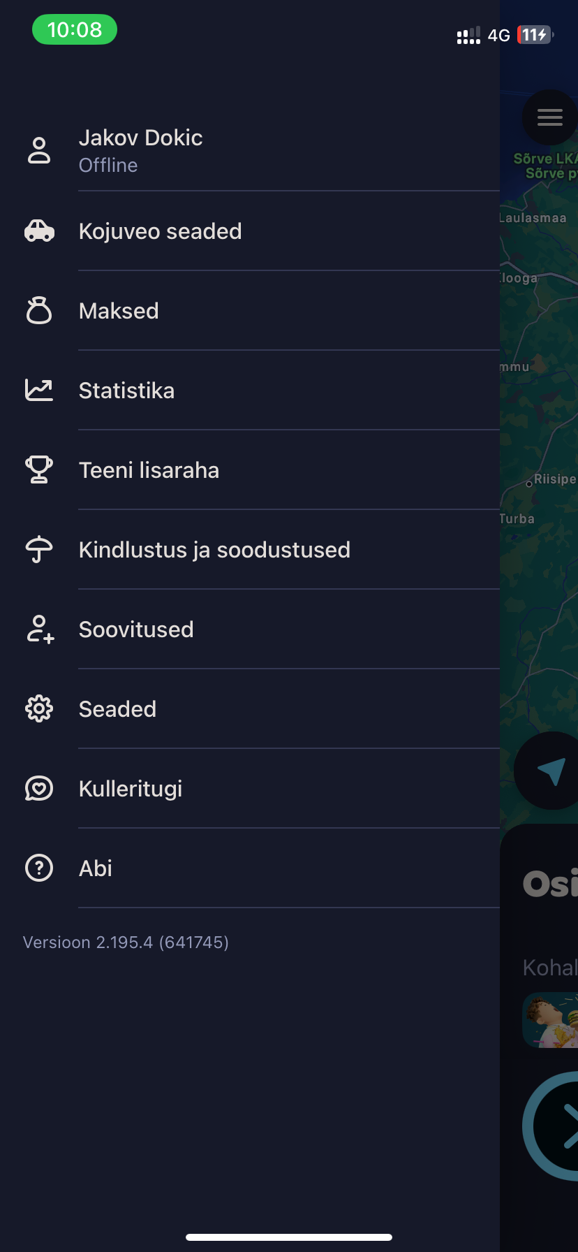 Wolt Partner Appi menüü Eestis: maksed, statistika, lisatasu, kindlustus ja kulleritugi